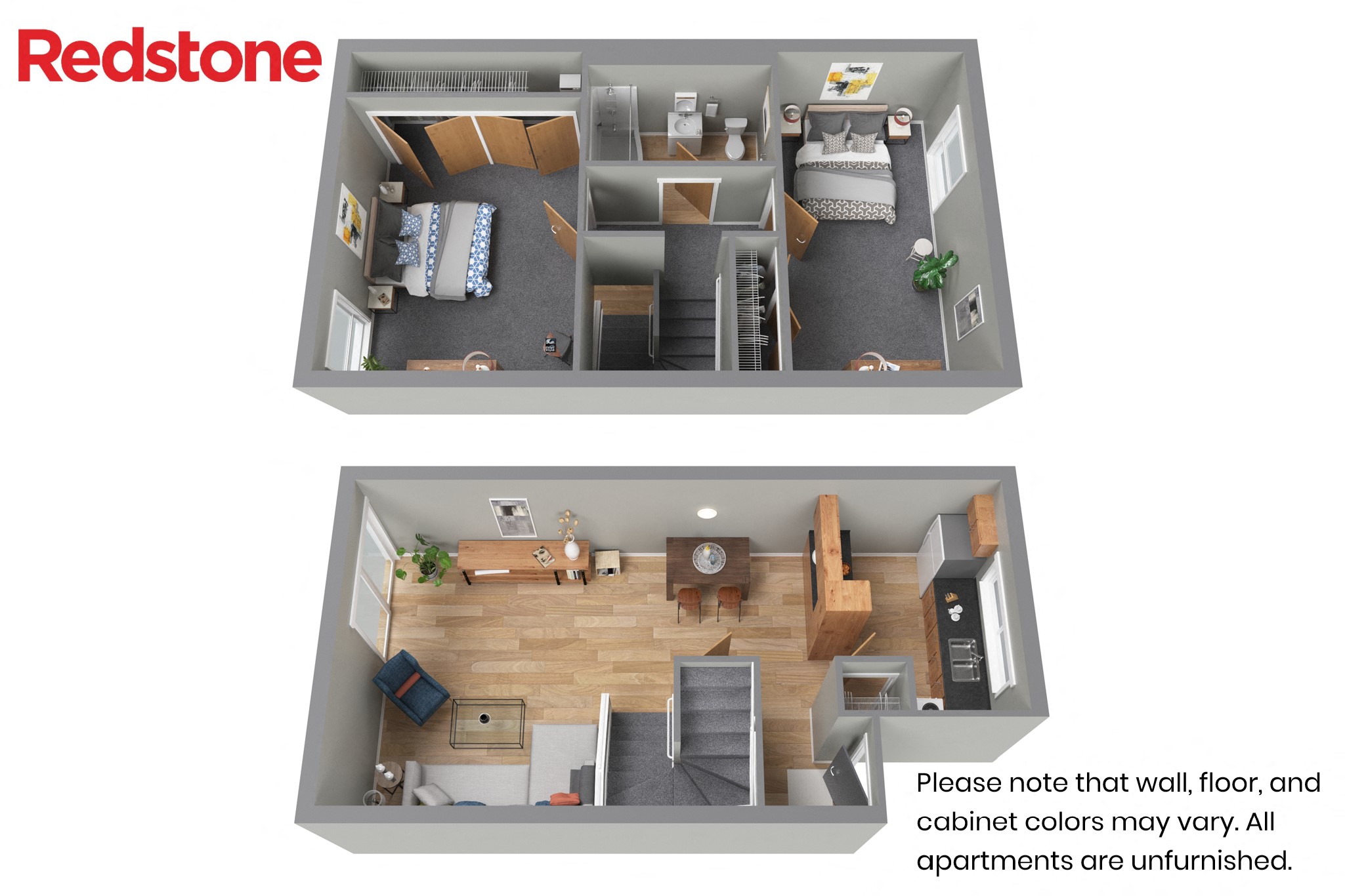 Floor plan for 2 beds, 1 bath, 860 sqft